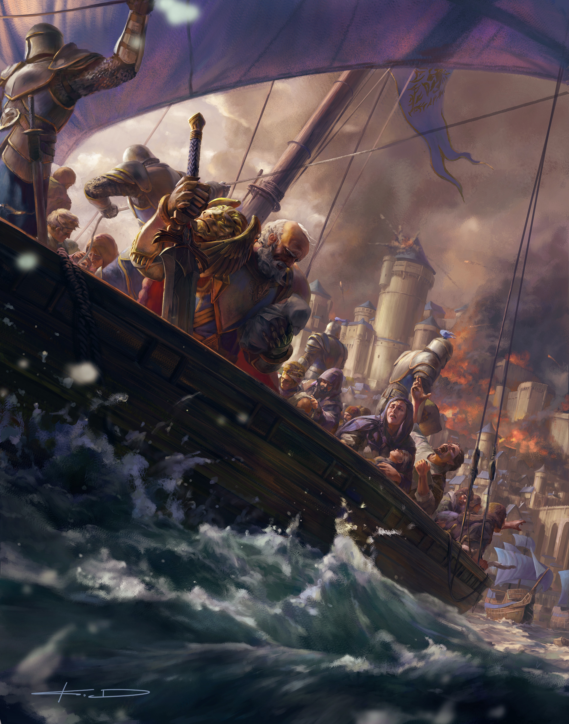 Лотар покидает Штормград. Автор: Stanton Feng